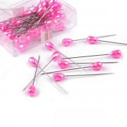 Ozdobné špendlíky délka 53 mm perleťové (50ks), růžové