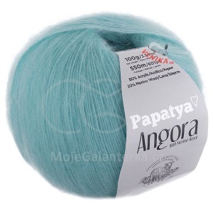 Příze Angora Merino, 5620, tyrkysová