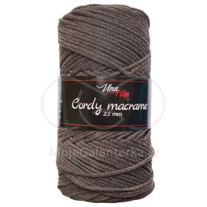 Příze Cordy Macrame, 8224, tmavě šedohnědá