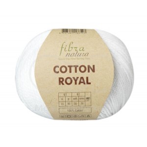 Příze Cotton Royal, 18-701, bílá