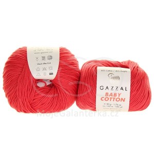 Příze Baby Cotton, 3418, bledá červená