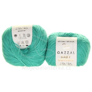 Příze Baby Cotton, 3426, tmavě mentolová