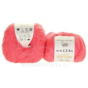 Příze Baby Cotton, 3435, tmavě lososová