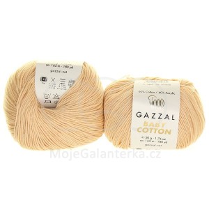 Příze Baby Cotton, 3445, světle béžová