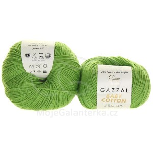 Příze Baby Cotton, 3448, trávově zelená