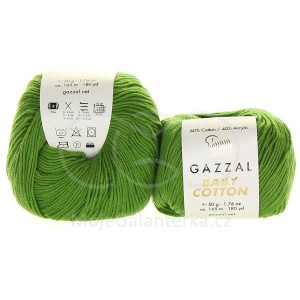 Příze Baby Cotton, 3449, zelená