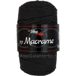 Příze PP Macrame, 2mm, 4001, černá